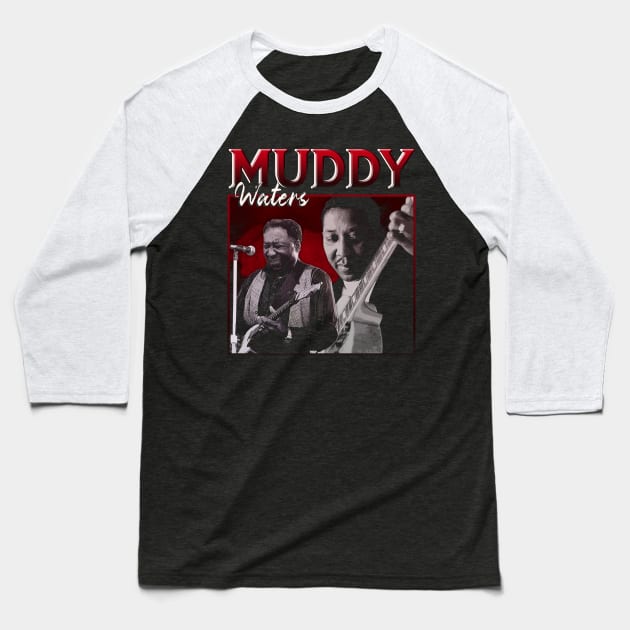 Muddy Waters Unplugged Acoustic Melodies Baseball T-Shirt by Silly Picture